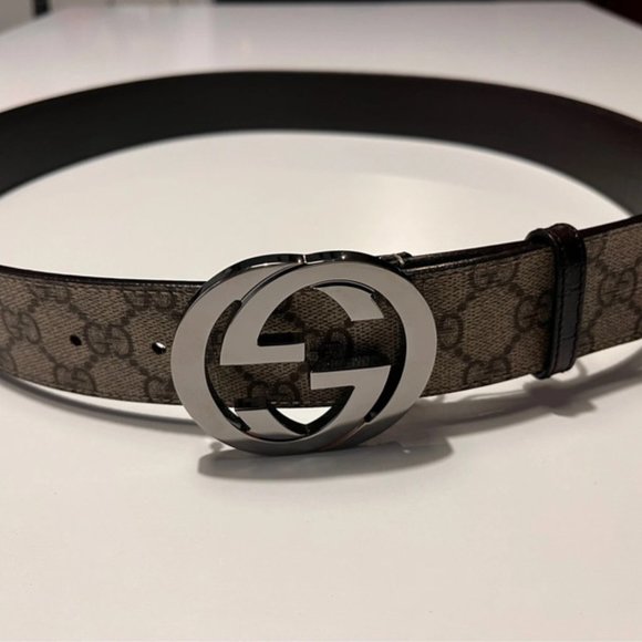 Palace x Gucci GG-P Supreme G Square Buckle Reversible Belt